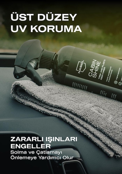 Nasiol Cabinshine Trim ve Plastik Korucuyu/Yenileyici 500 ML Plastik Yüzey Torpido Parlatıcı Bakımı