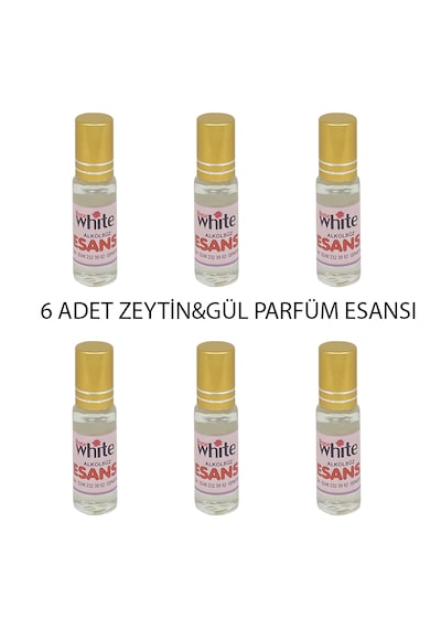 Rose White 5ml. Zeytin&gül Parfüm Esansı 6 Adet Gül