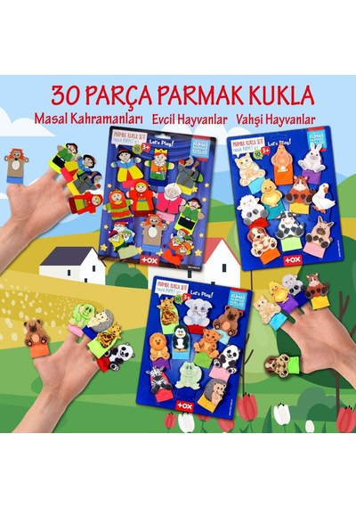 3 Set - 30 Parça Tox Masal Kahramanları Vahşi Ve Evcil Hayvanlar