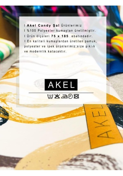 Aminenesil Akel Candy Polyester Şal Açık Mavi