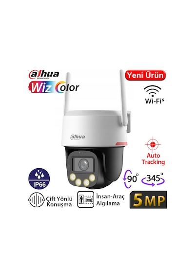 Dahua P5f-pv-0360b-pro 5mp Çift Yönlü Konuşma Wıfı Akıllı Analiz Pt Kamera Dahua P5f-pv-0360b-pro 5mp Çift Yönlü Konuşma Wıfı Akıllı Analiz Pt Kamera