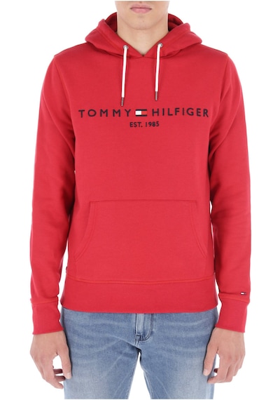 Tommy Hilfiger Kapşonlu Sweatshirt Kırmızı