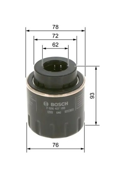 Seat Leon Yag Filtresi 1.2 2011-2012 Bosch F026407183