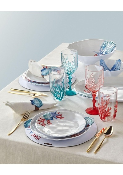 Bambu Beyaz Melamin Yemek Tabağı 28 Cm Çok Renkli