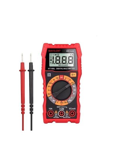 Mayilon Ht108l Dijital Profesyonel Multimetre Ekran Aydınlatmalı Auto Range 600v 10a Ac Dc