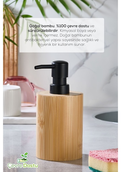 Vienev Bambu Yuvarlak Sıvı Sabunluk 210 Ml Çok Renkli