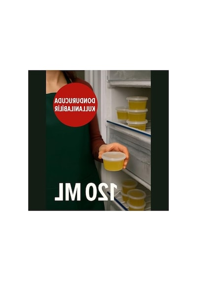 120 Ml Kapasiteli 50 Adet Sızdırmaz Saklama Kabı, Dondurucu Uyumlu 0