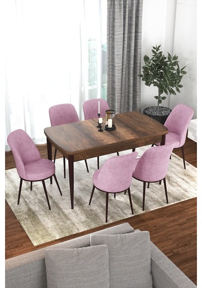 Canisa Kor Serisi 70x114 Açılabilir Mutfak Masası Takımı Barok Desen Masa 6 Pembe Sandalye Masa Barok Sandalyeler Pembe Canisa Kor Serisi 70x114 Açılabilir Mutfak Masası Takımı Barok Desen Masa 6 Pembe Sandalye Masa Barok Sandalyeler Pembe