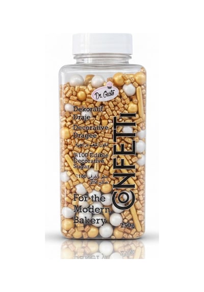 Süsleme Şeker Altın 250 G Pasta, Cupcake Ve Tatlılar İçin Metalik Dekor Şeker