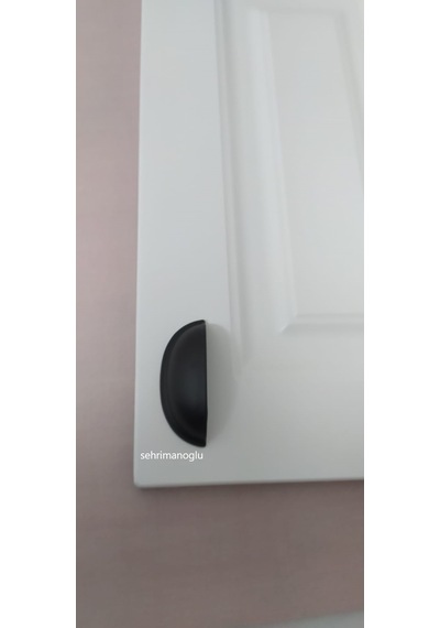 Mobilyalüks Mutfak Vestiyer Dolap Çekmece Kulp Midye Sıyah 64Mm K