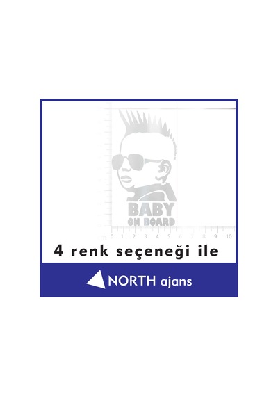 Gümüş Araç Sticker Etiketleri 10cm Model 31