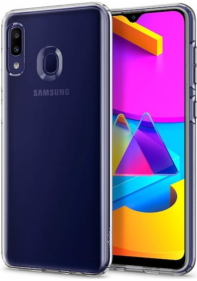 Spigen Galaxy M10s İle Uyumlu Kılıf Liquid Crystal Crystal Clear Şeffaf