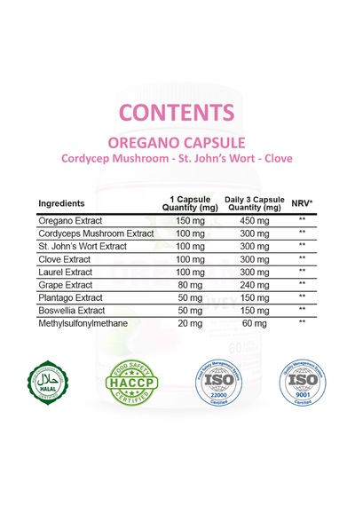 Gökçek Şifa Güvey Otu (Oregano Capsule) 60 Kapsül