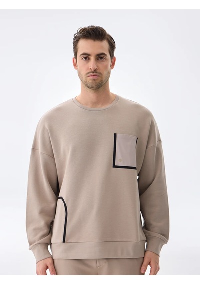 Isaora Performance Cotton Sweat Erkek Beıge Sweat Isr8113 Bej