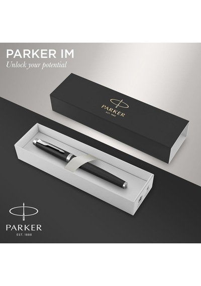 Parker Im Tükenmez Kalem, Mat Siyah Krom Süs Parçaları, Siyah Mürekkepli İnce Uç, Hediye Kutusu Genel