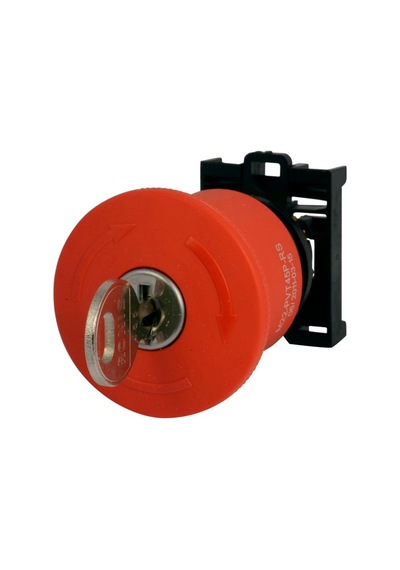Eaton M22-pvs45p-rs Buton Aksesuarı: Acil Durdurma Butonu Kafası Mantar, Çevirmeli , 45mm, Ronıs Kilitli