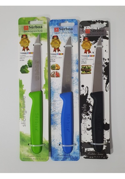 Sürbisa Sürmene 61004 Mutfak Bıçağı (9,50 Cm) Çok Renkli