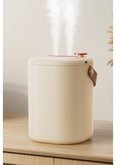 Exenar - Bej - Şarjlı Hava Nemlendirici 1,2 Litre Kablosuz Buhar Makinesi Led Işık Aroma Difüzörü Sesiz Nemlendirme