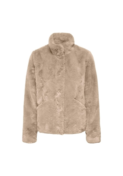 Only Onlnewvıda Faux Fur Jacket Cc Otw Bej 001