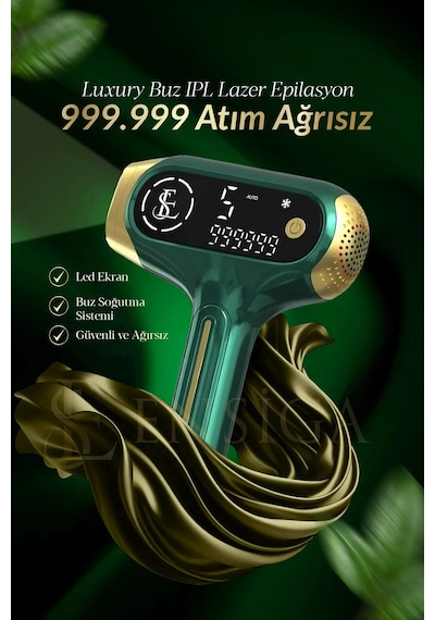 z Buzlu 999.999 Atım Otomatik Vücut Yüz Kuvars Lamba Ipl Lazer Epilasyon Cihazı Yeşil
