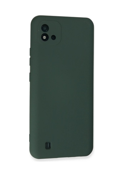 Uryport Realme C11 2021 Kılıf Nano İçi Kadife Silikon - Koyu Yeşil