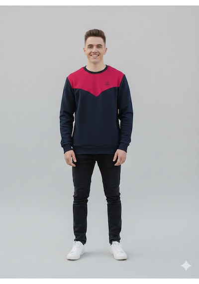 Fumex Unisex Oversize 3 İplik Şardonlu Sweatshirt - Premium Kalite Penye - Kışlık Siyah - Kırmızı Fumex Unisex Oversize 3 İplik Şardonlu Sweatshirt - Premium Kalite Penye - Kışlık Siyah - Kırmızı
