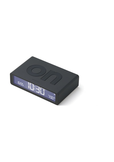 Lexon Flip Klasik Şarj Edilebilir Alarm Saat Koyu Gri
