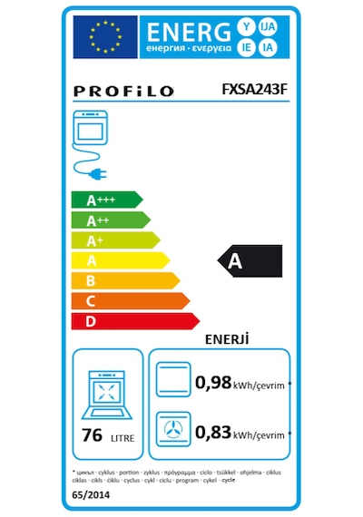 Profilo FXSA243F 76 LT Buhar Destekli Ankastre Fırın