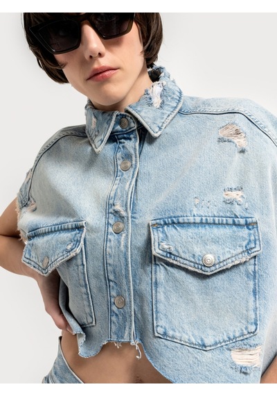 LOFT Oversize Kadın Yelek Lf2036028 Q1.v1 Denim