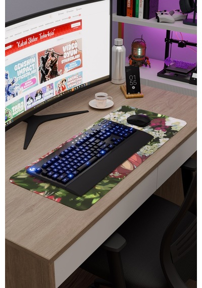 Spirited Away Kaymaz Dikişli Kauçuk Oyuncu Mousepad V1 - 70x30 Xl Gaming Mouse Pad Fare Altlığı