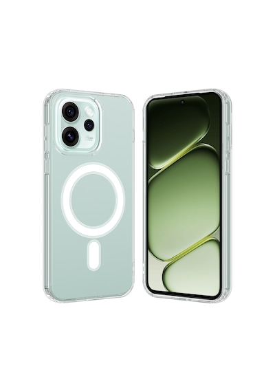 Oppo Reno15 Pro Max 5g Uyumlu Kılıf Sararmaz Kamera Korumalı Magsafe Mika Sert Parlak Şeffaf Kapak Beyaz