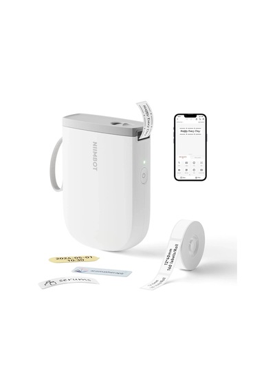 Bluetooth Etiket Yazıcı 300 Dpı Taşınabilir Termal Bantlı Etiket Makinesi, Kablosuz Mobil Uyumlu