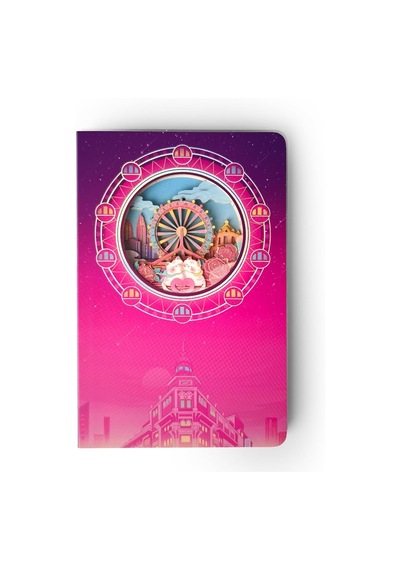 Dönme Dolap Temalı 3d Stereo Katmanlı Oyma Sayfalı Defter Ajanda Bloknot 20,8 X 14 Cm 120 Yaprak Diğer