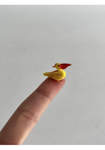 El Yapımı Mini Murano Cam Ördek Biblo A151-08