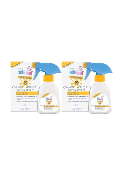 Sebamed Sun Care Bebek Güneş Losyonu Kremi Sprey 50+ Faktör 200ml Hassas Ciltler İçin 2 Li Set