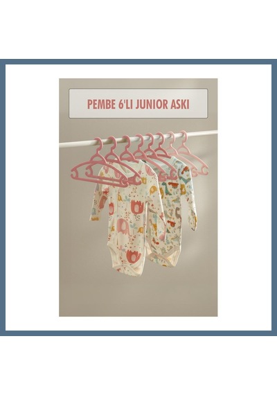 Buradabulabilirsin 6 Lı Bebek Askısı & Bebek Gardırop Askısı Pembe Set Bbz