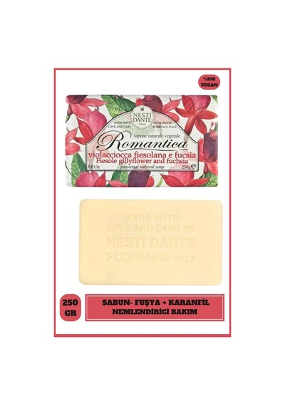 Nesti Dante Romantica Karanfil ve Fuşya Vegan Bakım Sabun 250 G
