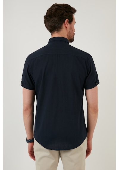 Buratti Düğmeli Yaka Pamuklu Slim Fit Cepli Erkek Gömlek Cf21S111153 Lacivert Buratti Düğmeli Yaka Pamuklu Slim Fit Cepli Erkek Gömlek Cf21S111153 Lacivert