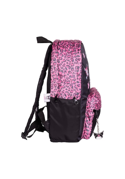 Kuromi Okul Çantası Pembe Leopar Desenli