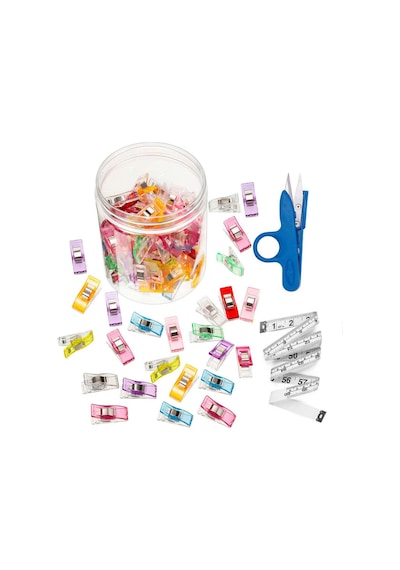 Dikiş Nakış Kumaş Kağıt Maşası Plastik Klips Tutucu Mandal 60 Ad