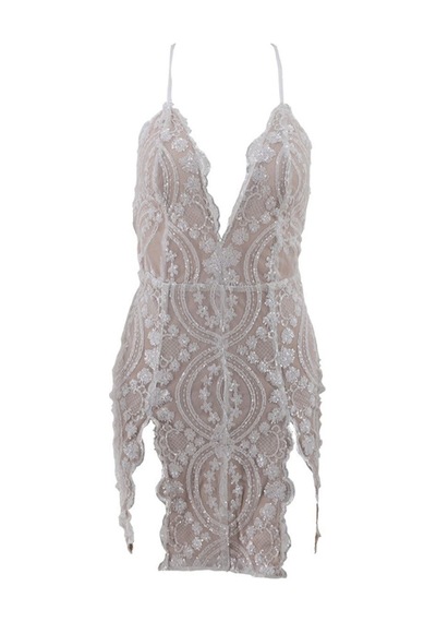 Fashion Cocktail Çift Yırtmaçlı Sırt Çapraz Sexy Payet Işleme Süper Mini Abiye Elbise Beyaz Fashion Cocktail Çift Yırtmaçlı Sırt Çapraz Sexy Payet Işleme Süper Mini Abiye Elbise Beyaz