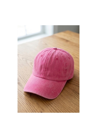 Emybox %100 Pamuk Yıkamalı Unisex Basic Şapka Kep Koyu Pembe