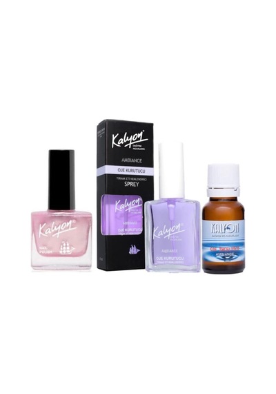 Kalyon Oje 206 + Oje Kurutucu Sprey 17 ML + Oje Çözücü