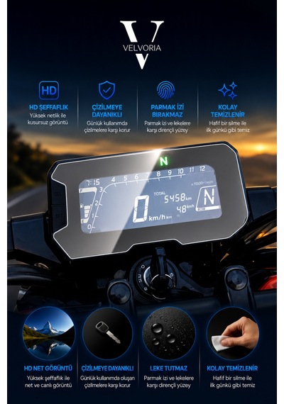 Honda Cb 250r Dijital Gösterge 9h Kırılmaz Nano Glass Ekran Koruyucu 2018 2023