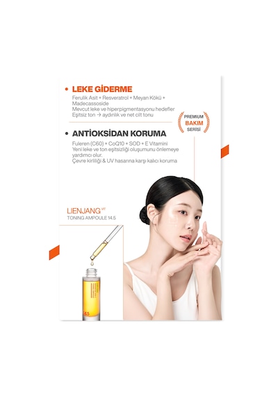 %14.5 Saf C Vitamini & Glutatyon Leke & Kırışıklık Karşıtı Yoğun Aydınlatıcı Ton Eşitleyici Ampül 15 Ml