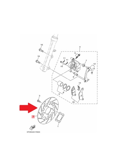 Yamaha T115 Crypton S Ön Fren Disk 1FC-F582U-21