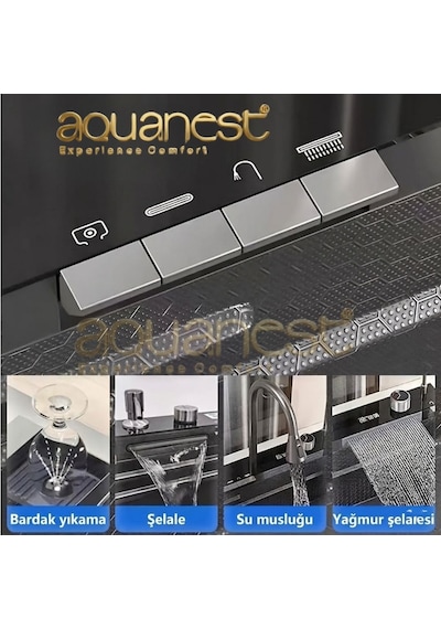 Hazeland Aquanest Premium 5 Tuşlu Akıllı Evye Antrasit