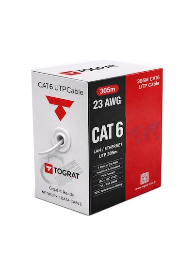 305m Cat6 Cat 6 Kablo - 23 Awg - Ethernet İnternet Kablosu Cat 6e 39215218