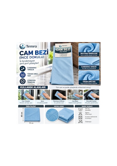 İnce Dokulu Cam Bezi 40x50 - 941850058 Diğer