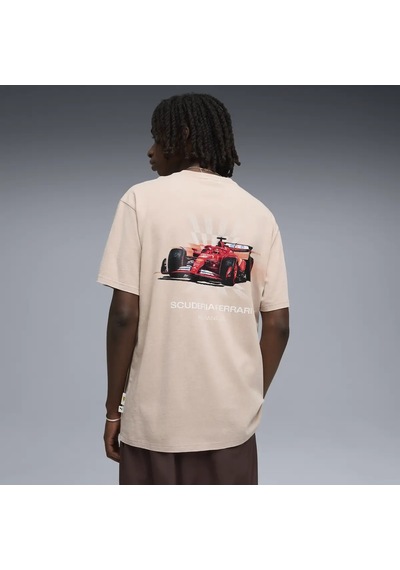 Puma Ferrari Car Graphic Tee Iı Rose Latte Pembe Erkek T-shirt & Polo